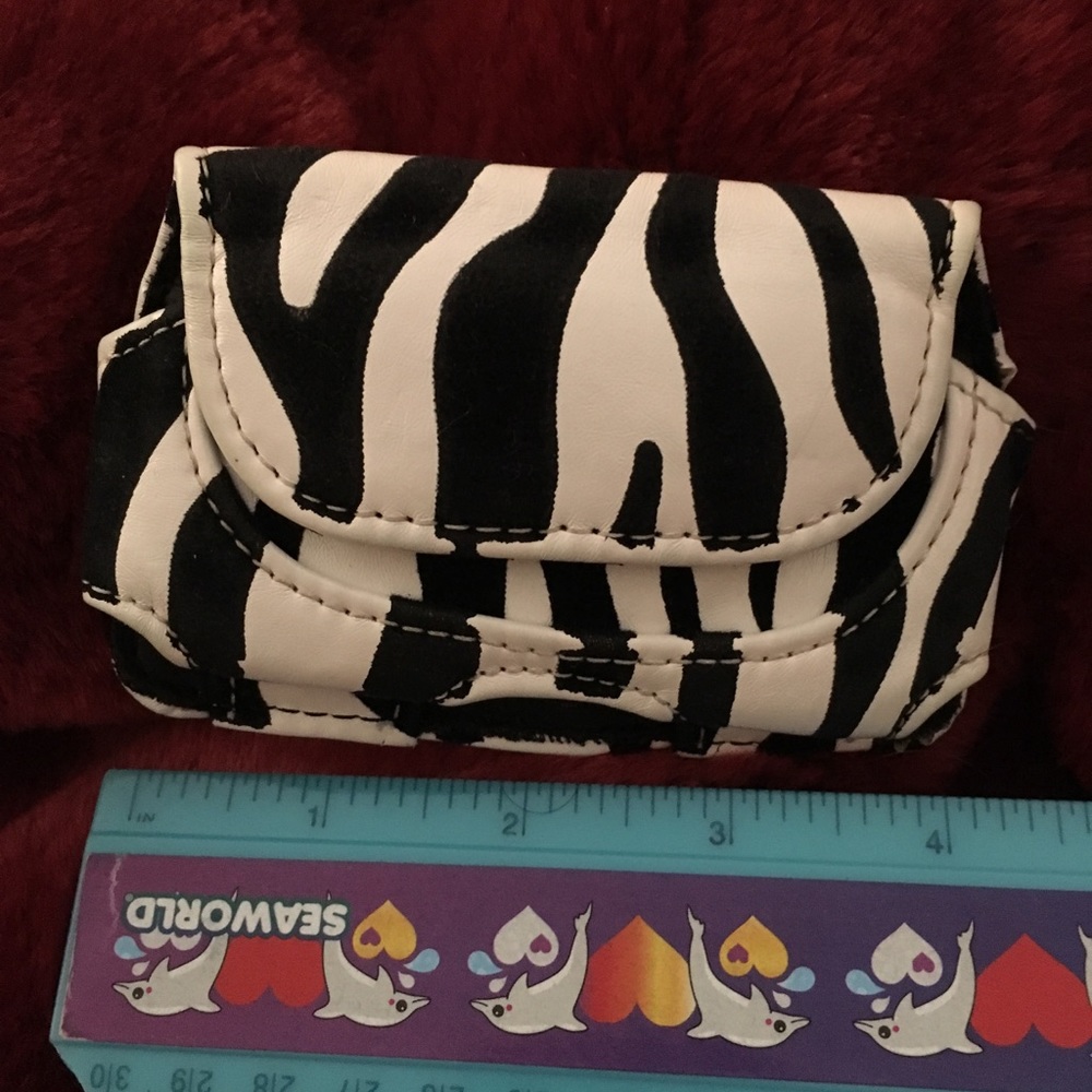 Zebra phone case holder with clip